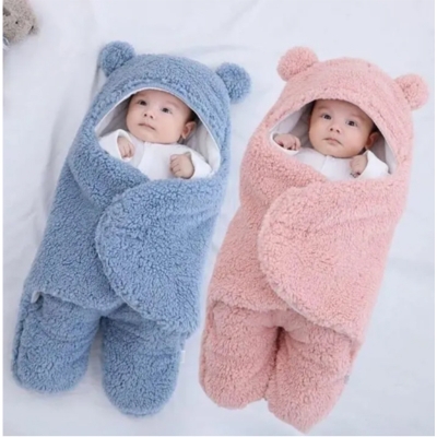 Picture of (2 pic)100% Cotton Thicken Soft Newborn Baby Wrap Blanket 
