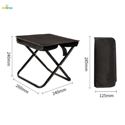 Picture of Camping Stool Portable Chair Mini Folding Stool Black
