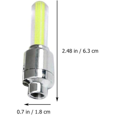 Picture of BESPORTBLE LED Bike Wheel Light Bike Wheel Tire Valve Cap Flashlight Lamp LED Flash Tyre Wheel Valve Cap Light for Car Bike Bicycle Multicolor