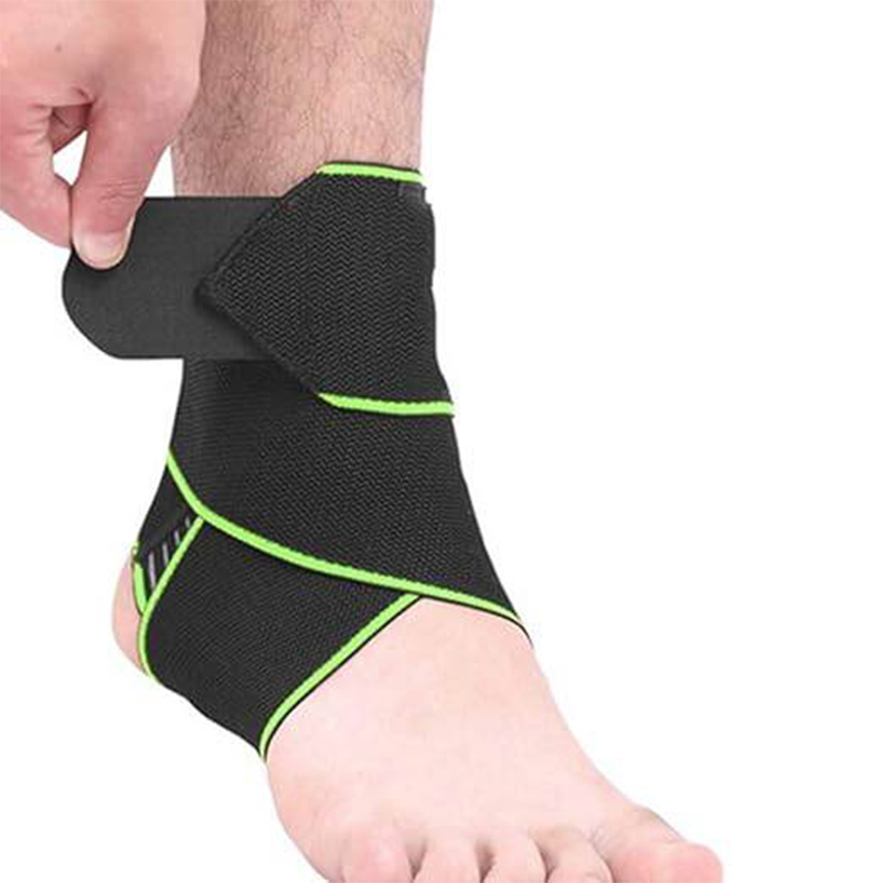 Picture of Cross-border bandage winding sports ankle protection basketball Football running ankle protection anti-sprain silicone protective ankle protection Black
