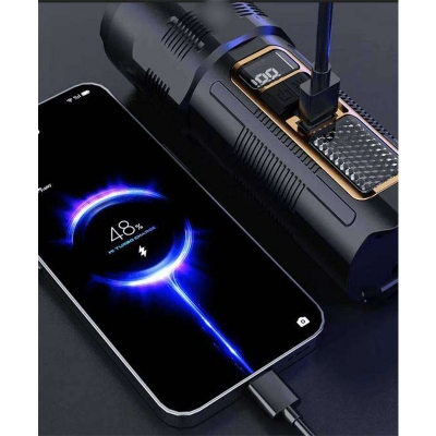Picture of X-55 LED Multifunction Flashlight with Power Bank Black