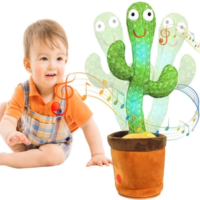 Picture of Dancing Cactus Plush Funny Electronic Shaking Playing Toy Green