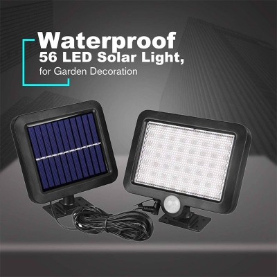 Picture of 56LED Indoor Outdoor Solar Power Sensor Light Black