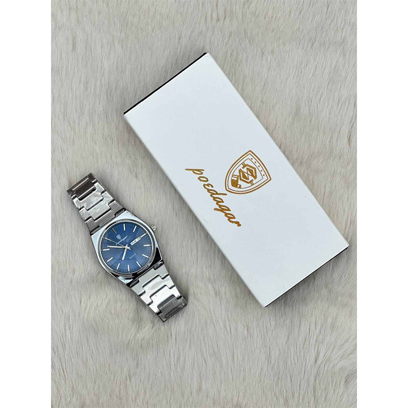 Picture of POEDAGAR 930 Men's New Luxury Luminous Date Week Stainless Steel Quartz Watch For Men 