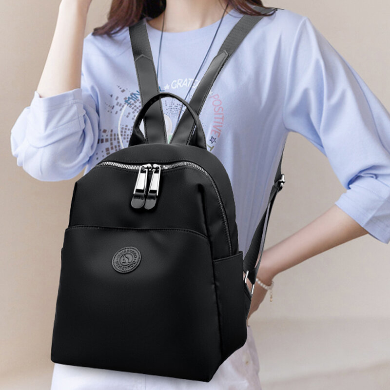 Picture of New Hot Women's Backpacks Designer High Quality Soft Nylon Simple Fashion Bag Black