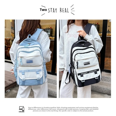 Picture of Academy Style School Bag Book Bag Lightweight College Student Backpack( Multicolor)