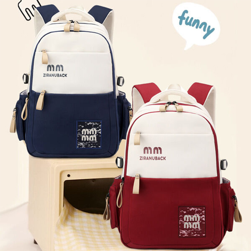 Picture of Schoolbags, College Cute Large-Capacity Backpacks, Simple Casual Backpacks Red