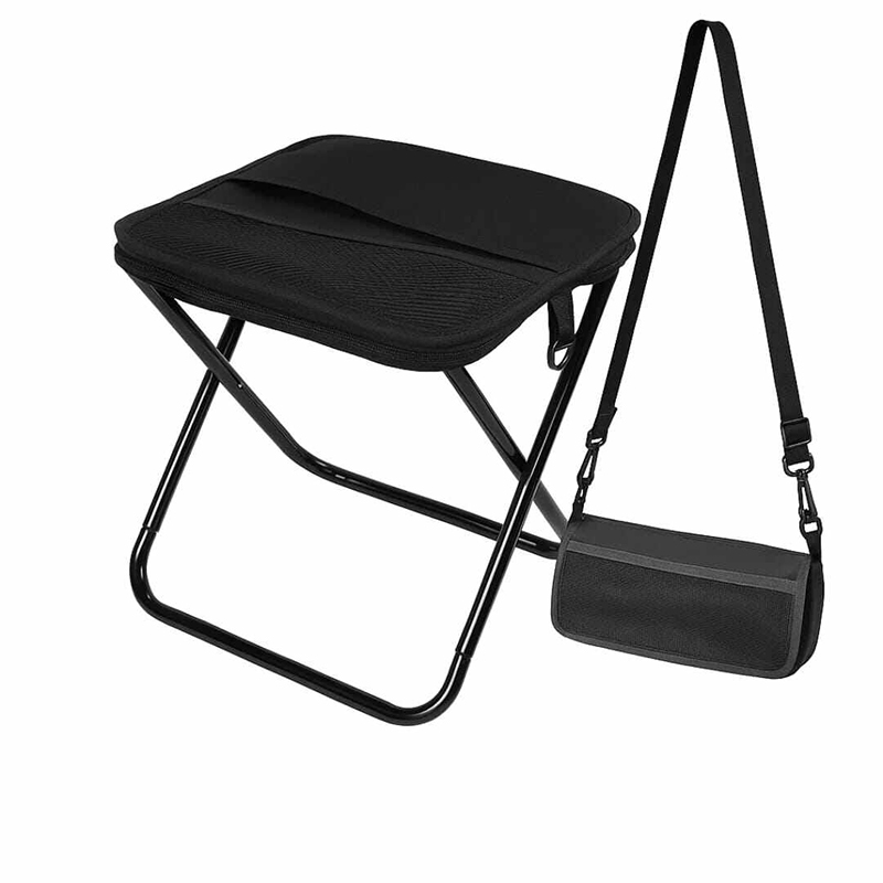 Picture of Camping Stool Portable Chair Mini Folding Stool Black