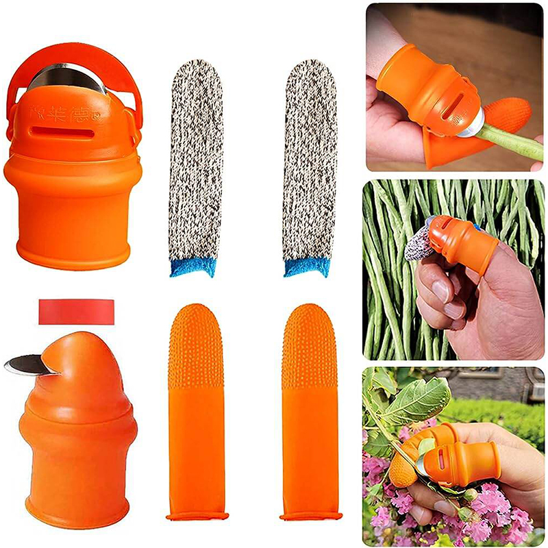 Picture of Silicone Finger Protector for vegetables cutting Orange