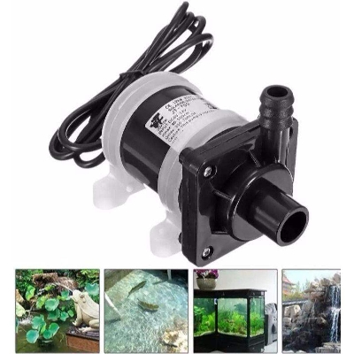 Picture of Mini Submersible Water Pump (DC 12V Solar Powered Water Pump) - Black - 200 gm