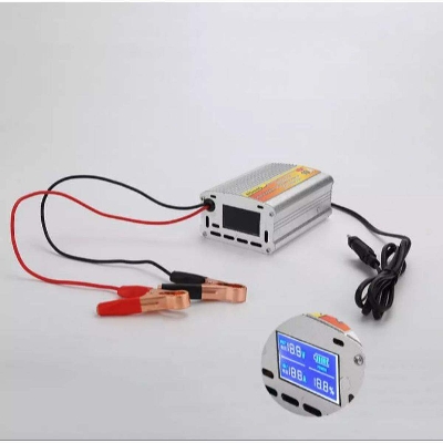 Picture of LCD Display Three phase 12 V 10A Intelligent Auto lead Acid Battry Charger smart power Battry charger for Automotive car Boat Motorcycle - Yellow