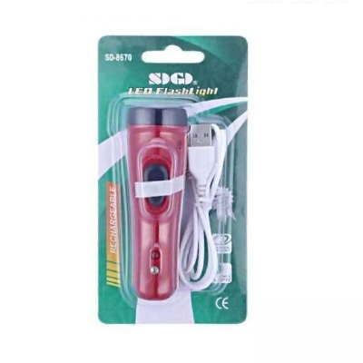 Picture of Mini Rechageable LED Torch Light (SD-8670) Maroon - Red