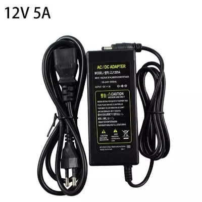 Picture of Ac-110-240V to Dc 12V 5A Adapter power supply for LED Strip light Milti purpouse Use(null) - Black