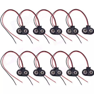 Picture of 9v Battery snap connector(10 pcs) - Black