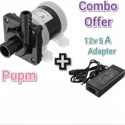Picture of Mini water pump Ac 220 volt water proof with power Adapter - Black