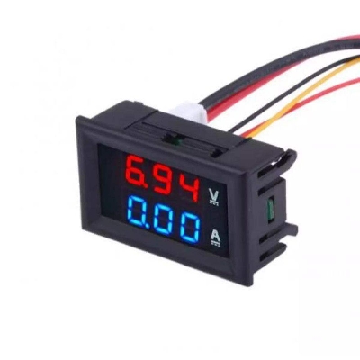 Picture of Dc100V 10A Digital voltmeter Ammeter 0.28\" Blue+Red LED Amp Dual Digital volt meter gauge - Red