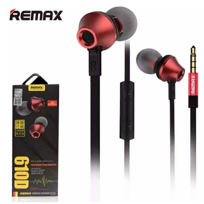 Picture of Remax Rm 610D super Bass Quality In Ear Head phone(Intelligent Recogition) Random and Black color - Black
