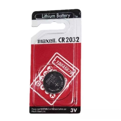 Picture of CMOS BIOS Mother board 3 V lithium originai Battery For watch Remote control pc boards colculator Maxell CR 2032 - Silver