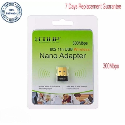 Picture of Mini USB Adaptor 300 Mbps WiFi Adaptor For pc USB Ethernet WiFi Dongle 2.4G Network card  Antena WiFi Receiver - Black