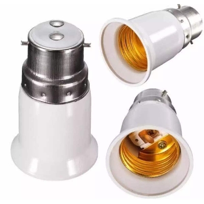 Picture of 1 pcs Bulb Base socket (B22 to E27) converter Adaptor - Black