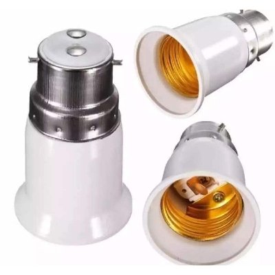 Picture of 5 pcs Bulb Base socket (E27 To B22) converter Adaptor - Multi Plug - Multi Plug - White