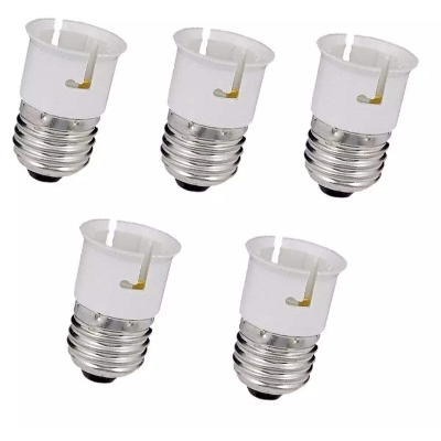 Picture of 5 pcs Bulb Base socket (E27 To B2) converter Adaptor - White