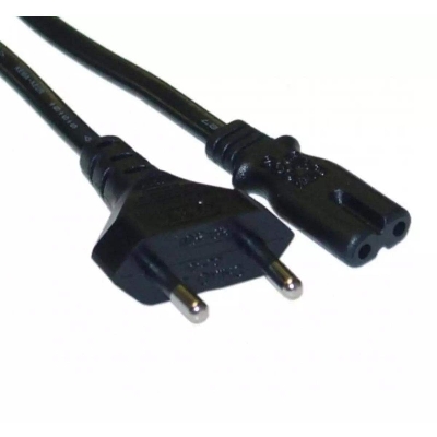 Picture of Good quality 2 pin Ac power cord 1.5M or 5 Feet - Black