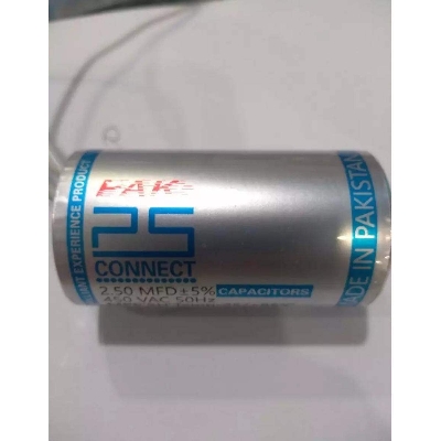 Picture of Ceiling Fan capacitor 2.5 UF High speed Pakistan - Silver