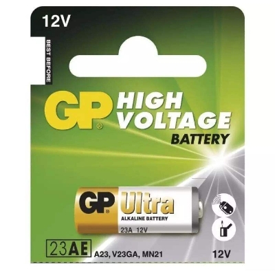 Picture of GP Ultra 23A Alkaline Battery High Voltage Cell Car Remote Battery (1 Pc) - Reliable Power for Car Remotes & Devices Long-Lasting Performance - Gold