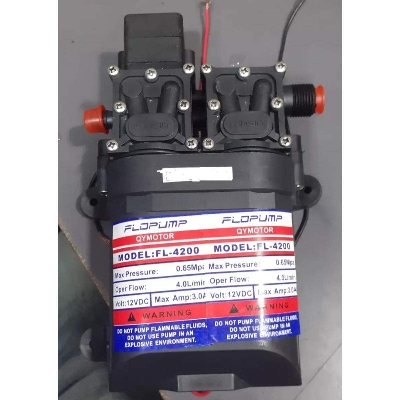 Picture of DC 12V High Speed Double-100Watt Water Pump For Bike, Car Washing, Garden, irrigation & Medicine Spray - Black