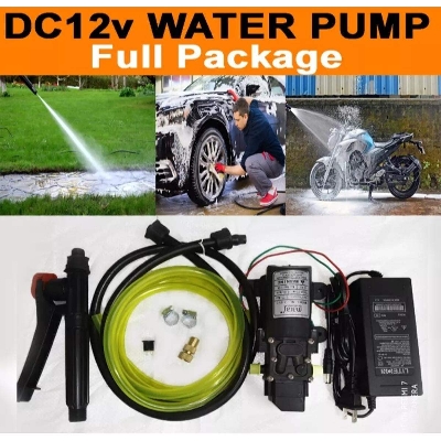 Picture of 12v Water Pump Set /DC 12V-18V 120W High Pressure Automatic Switching.include all Instrument for car,bike and garden wash - Black