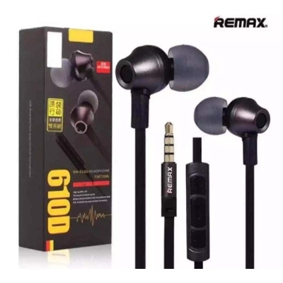Picture of Remax RM 610D Super Bass Quality In-Ear Headphone ( Intelligent Recognition )-Black - Black