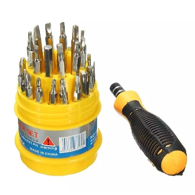 Picture of 31 In 1 Screw Driver Set - Yellow and Red - Yellow