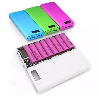 Picture of 8X18650 DIY PORTABLE BATTERY POWER BANK SHELL CASE BOX LCD DISPLAY - Green