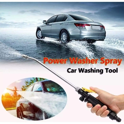 Picture of 18" High Pressure Power Car Washer Spray Nozzle Water Gun Hose Wand Tool Home - Silver