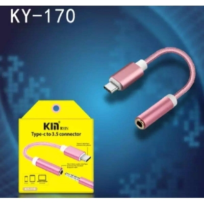 Picture of Type C To 3.5mm Audio Adapter,Type C Male To Female AUX Jack Stereo Earphone Headphone Converter - Black