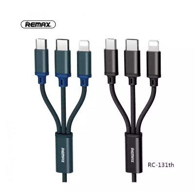 Picture of Remax Gition RC-131th 3 in 1 USB Cable Mobile Phone charging data cable - Black