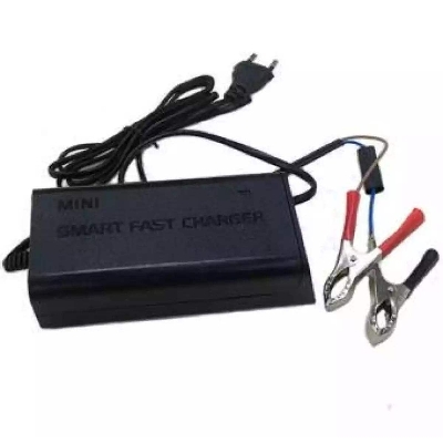 Picture of কুলিং ফ্যানের সাথে dc 12v 5a মিনি স্মার্ট ফাস্ট ব্যাটারি চার্জার - 12 volt battery - Black