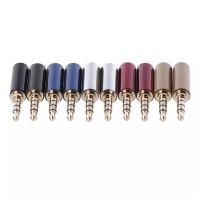 Picture of 3.5mm 4 Pole DIGITAL Steel Jack- Multicolour- 5pcs - Black