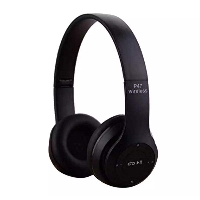 Picture of P47 - Wireless Bluetooth Headphone - white - Black