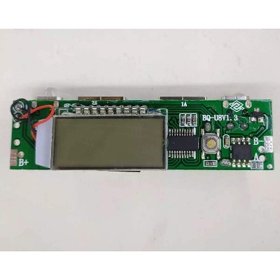 Picture of 20000/30000mAh 3.7V to 5V Dual USB Power Bank Circuit Module with LCD Display Dual Led Light - Green