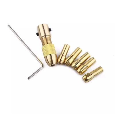 Picture of 7PCS/SET 0.5-3MM COPPER DRILL CHUCK FOR775 MOTORS MINI POWER TOOLS - Gold