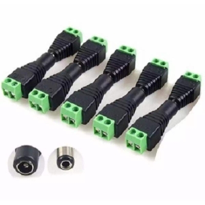 Picture of DC Power Balun Connector Adapter Plug Male Female Jack Socket 5 pair - Multi Plug - Black