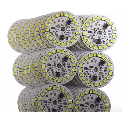 Picture of 12 WATT DOB (Direct On Board) Warm White Color phinics LED Bulb Raw Material of 12 Watt DOB (Direct On Board) Pack of 10 DOB PCB Only - White