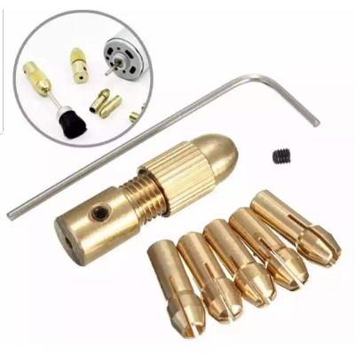 Picture of WLXY DIY001 Practical Electric Drill Center Shaft with Chuck 0.5 MM - 3.0 MM - Gold