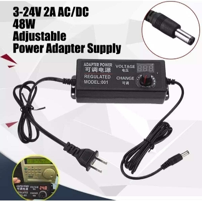 Picture of 3-24V 48W Speed Control Volt AC/DC Adjustable Power Adapter Supply Display