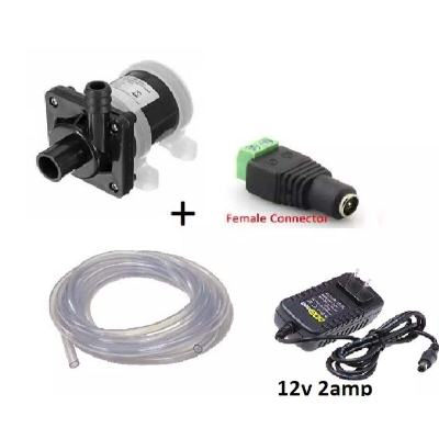Picture of 12V Water Pump Combo 12V Solar Dc Submersible Water Pump, Power Adapter And Hose Pipe, Best Student Project - Black