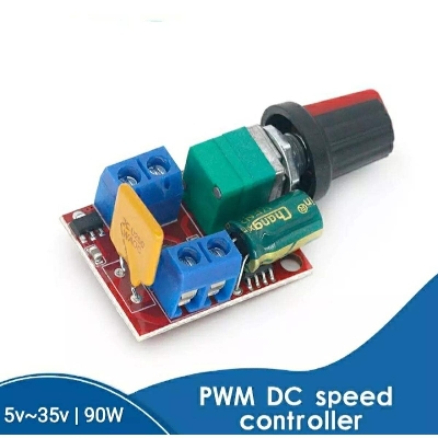 Picture of Mini 5A Pwm Max 90W Dc Motor Speed Controller Module 3V 6V 12V 24V 35V Speed Control Switch Led Dimmer For 775 Dc Motor - Onu - Black