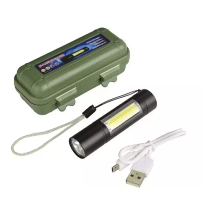 Picture of Rechargeable Mini Hot Clip System Flash Light-Zoomabale - Light - Black
