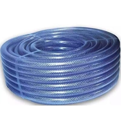 Picture of Water Hose Pipe Clear Flexible PVC for Car Bike Wash, Garden, Irrigation, LPG Gas, Oil Transfer Pipe-25 Feet - White